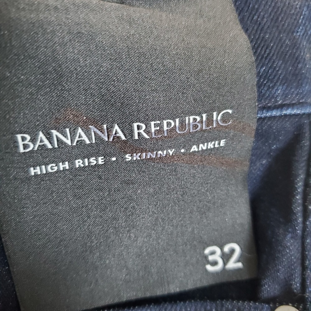 Banana Republic Women's Jeans Size 32 Actual 34 Blue High Rise Skinny Ankle NWTG - Picture 8 of 11